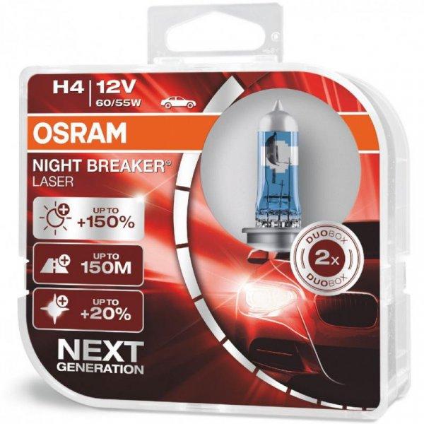 Osram Night Breaker Laser H4 +150% halogén izzó 55W