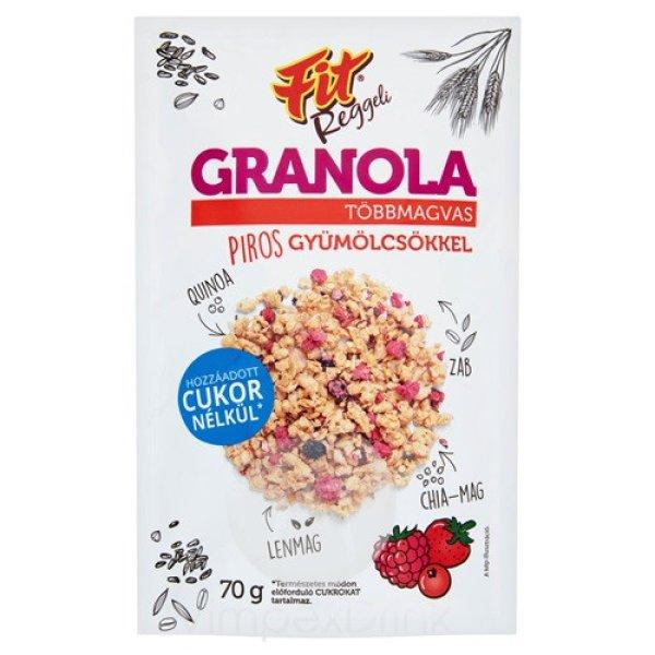 FIT reggeli GRANOLA többmagvas piros gyüm. ,hozzáadott cukor nélkül 70g
/15/