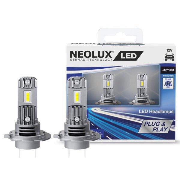 LED H7/H18/12V/12W/ Cool White 6000K Neolux N499DWBS-2SCB