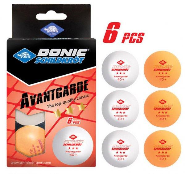 Donic Avantgarde 3 csillagos asztalitenisz edzőlabda, 6 db