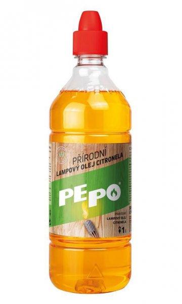 Lámpaolaj PE-PO® 1 l, természetes citromfű alapú szúnyogriasztó olaj