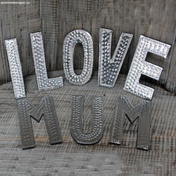Szeretlek Anya aluminium felirat - I love mum 