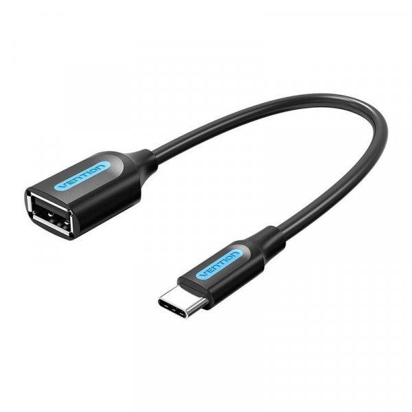 USB-C 2.0 dugasz és USB-A csatlakozó OTG adapter Vention CCSBB 0,15 m
(fekete).