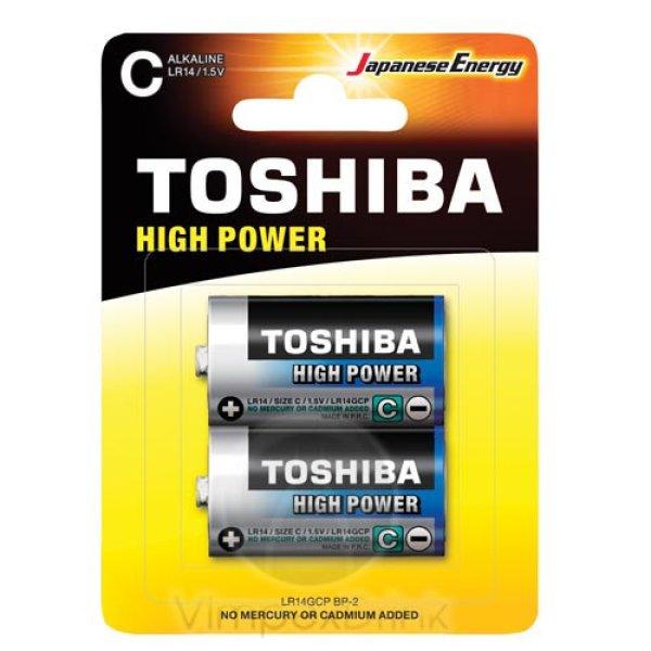 Toshiba alkáli elem C (Baby) 2db