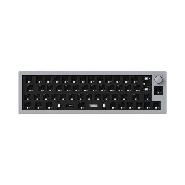 Keychron Q9 Swappable RGB Backlight Knob ISO Keyboard Barebone Silver Grey