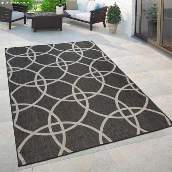 Modern kültéri design szőnyeg - fekete 80x150 cm