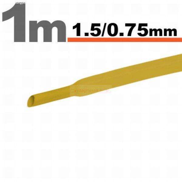 Zsugorcső 1,5mm/0,75mm sárga