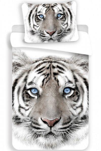 Tigris ágyneműhuzat 140x200cm, fehér tigris