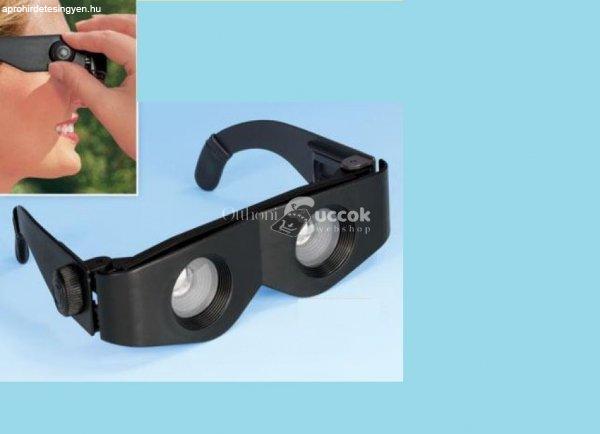 Zoomies binokuláris típusú szemüveg, fekete, állítható zoommal