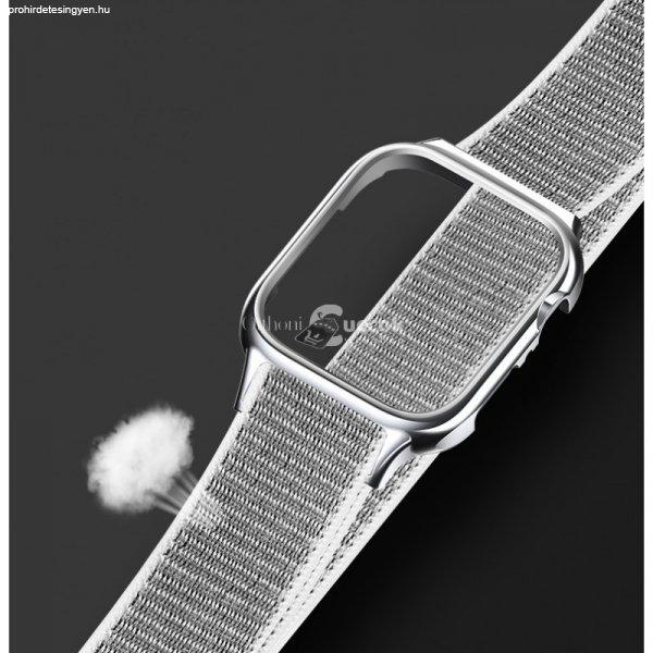USAMS Apple Watch Textile, Tépőzáras szíj és tok (Ezüst)