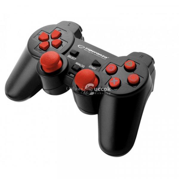 Esperanza Játékvezérlő PS2/PS3/PC USB Consair Fekete/Piros