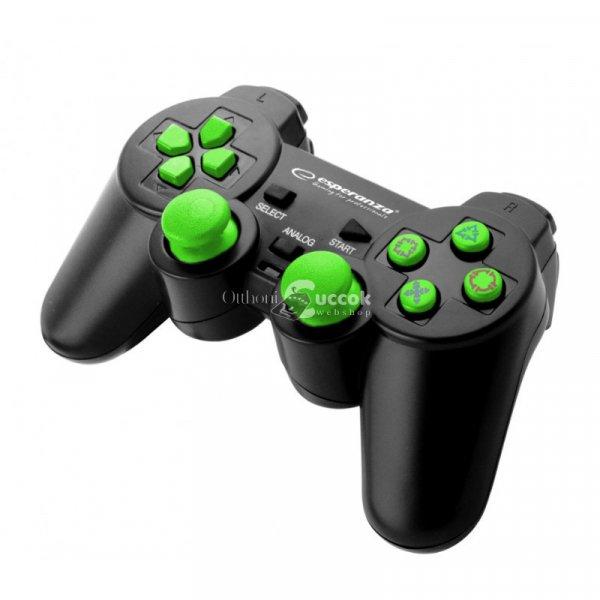 Esperanza Játékvezérlő PS3/PC Trooper Fekete/Zöld