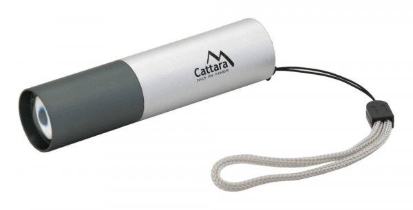 Cattara zseblámpa LED 120lm ZOOM tölthető, ezüst