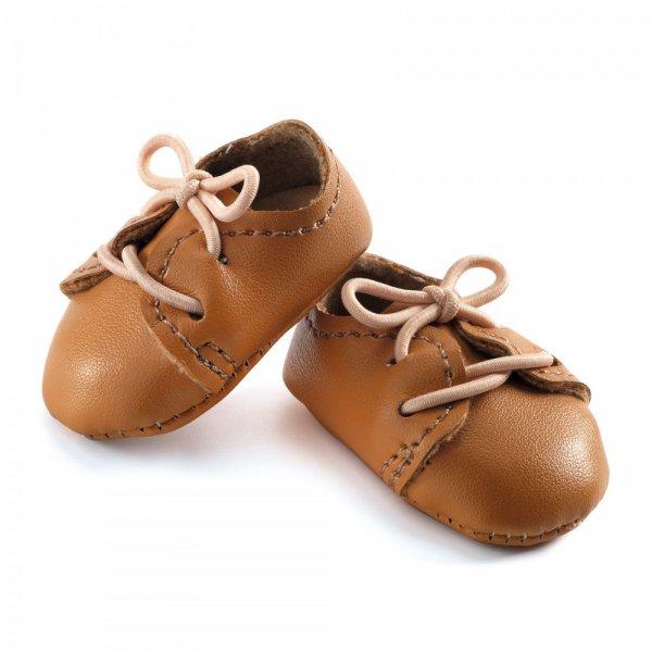Djeco: Pomea Játékbaba cipő - Barna cipőcske - Brown shoes