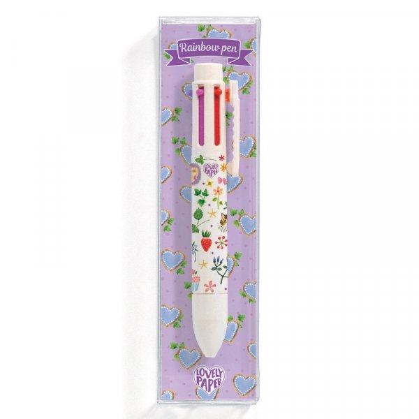 Djeco: Lovely Paper Aiko rainbow pen (6 colors)