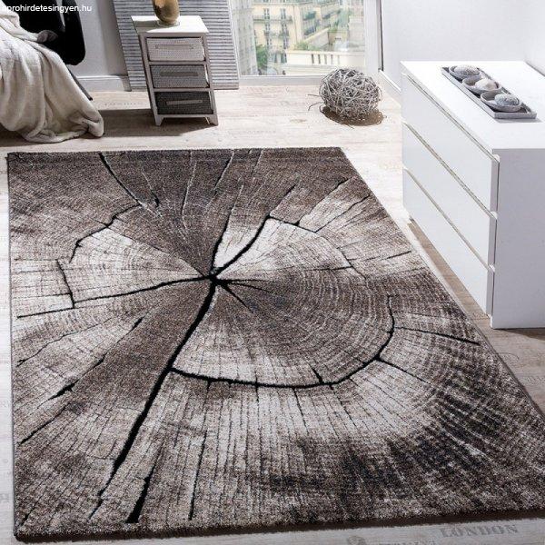 Designer szőnyeg farönk mintával - bézs 140x200 cm