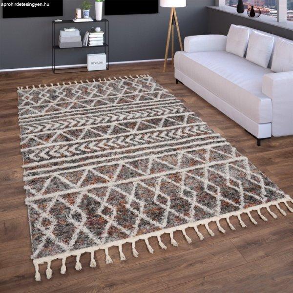 Shaggy szőnyeg rojtos skandináv szőnyeg nappaliba rombusz - színes 160x220
cm