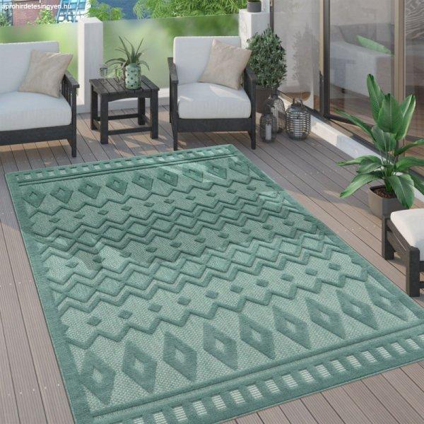 Skandináv 3D modern szőnyeg nappaliba teraszra rombusz mintás - türkiz
140x200 cm