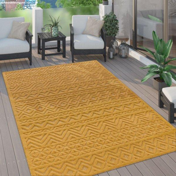Skandináv stílusú modern szőnyeg nappaliba teraszra mintás mustársárga
160 cm kör alakú