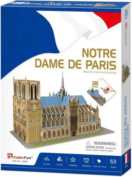 3D puzzle: párizsi Notre Dame CubicFun 3D épület makettek