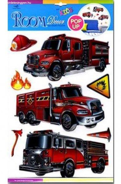 Falidekor 3D tűzoltóautók