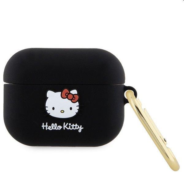 Hello Kitty Liquid Silicone 3D Kitty Head Logo tok Apple AirPods Pro számára,
fekete