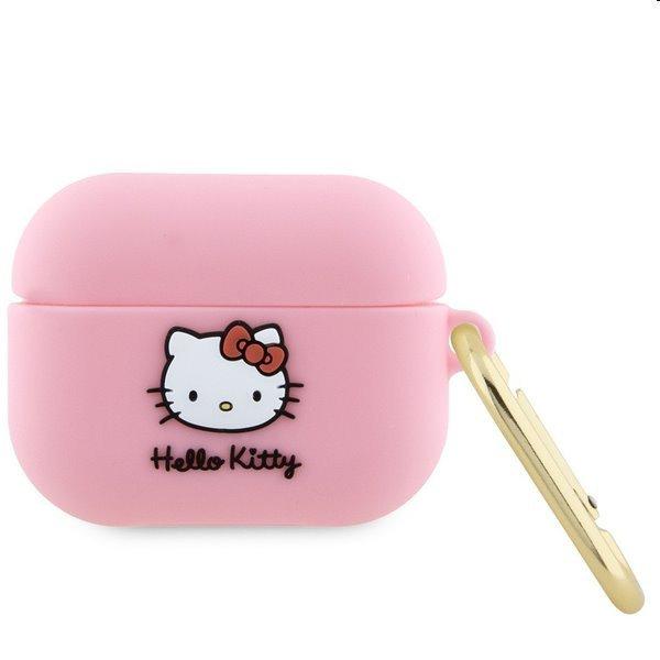 Hello Kitty Liquid Silicone 3D Kitty Head Logo tok Apple AirPods Pro számára,
rózsaszín