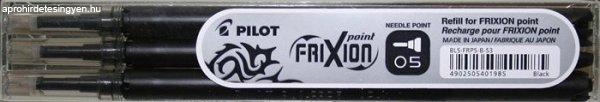 Rollertoll betét, 0,25 mm, tűhegyű, törölhető, PILOT "Frixion
Point", fekete