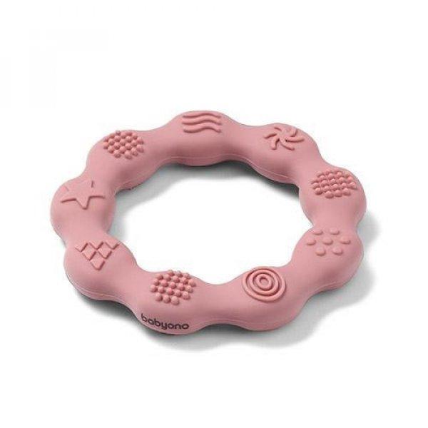 BabyOno rágóka - RING szilikon gyűrű rózsaszín 825/02