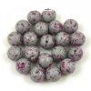 Cseh prselt goly gyngy - Grey Berry Splash - 6mm