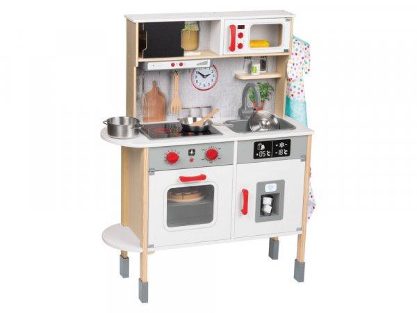 PlayTive GY-2022 MAXI hangot adó, világító fa konyha 77 x 30 x 103 cm
elektromos játék babakonyha hűtővel, sütővel, mikróval, mosogatóval,
főzőlappal és kiegészítőkkel