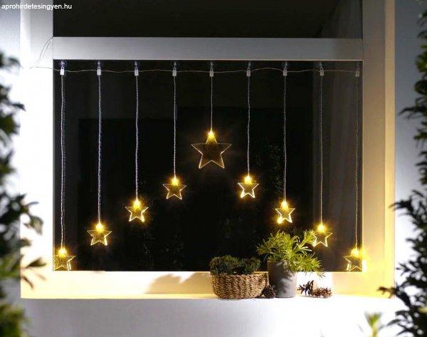 Melinera 120 x 80 cm 9 LED csillag hálózati melegfehér fényfüggöny,
beltéri / kültéri, állófényú karácsonyi dekoráció 230V