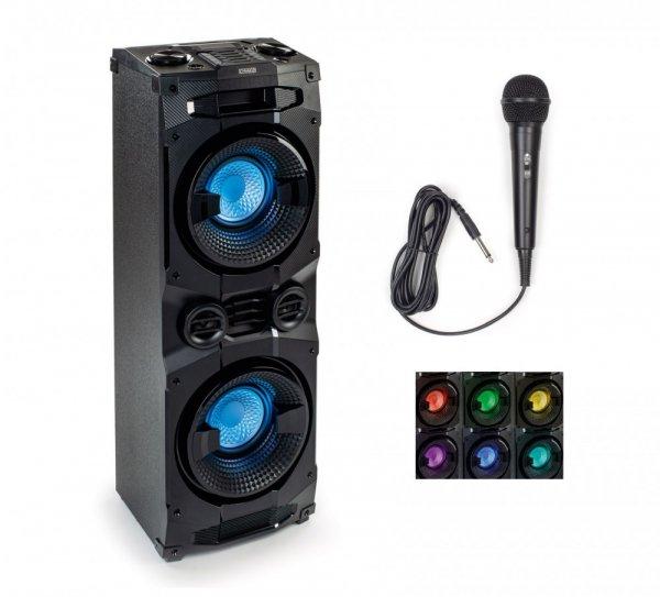 Schwaiger PSS-400 Party SoundSystem 400W Bluetooth Party hangszóró rendszer
karaoke funkcióval, ajándék mikrofonnal, színes LED világítással
