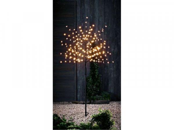 Livarno Home CBT 200 LED-es 150 cm fekete világító, virágzó cseresznyefa,
dekorfa, kültéri - beltéri melegfehér fénydekoráció 200 LED-el
