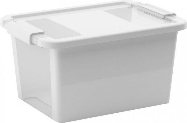 Doboz fedővel KIS Bi-Box S, 11L, fehér, 26x36,5x19 cm