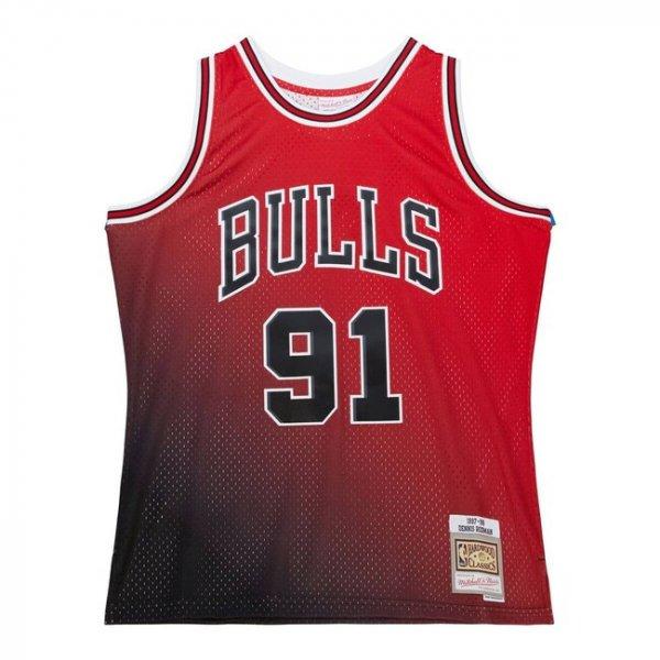 Mitchell & Ness Chicago Bulls #91 Dennis Rodman Golden Hour Glaze Swingman
Jersey red