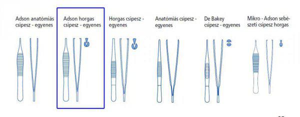 Hartmann Adson horgas csipesz - egyenes 12cm