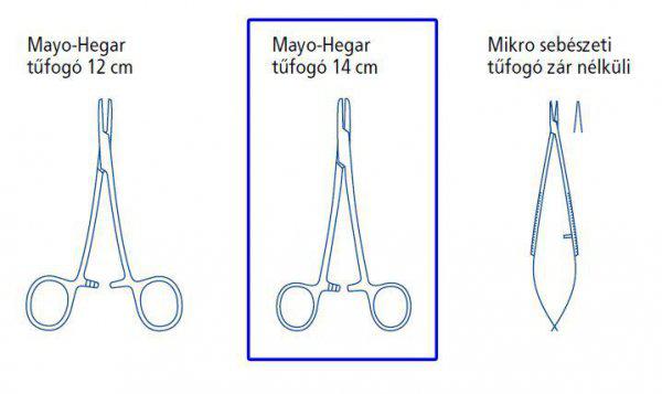 Hartmann Mayo-Hegar tűfogó 14cm
