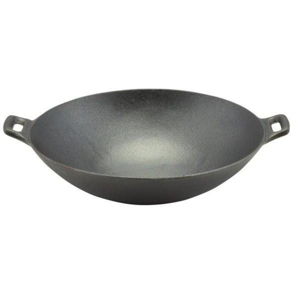 Öntöttvas wok serpenyő, 31 x 8,4 cm - Ingyenes szállítással