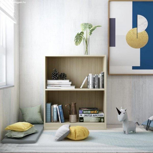 sonoma-tölgy színű szerelt fa könyvespolc 60 x 24 x 74,5 cm