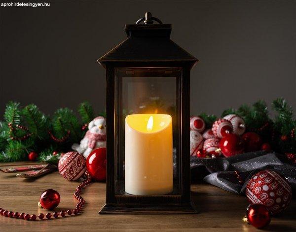 MagicHome karácsonyi lámpa, LED, 3x AAA, műanyag, barna-rézszínű, 14 x 14
x 33 cm
