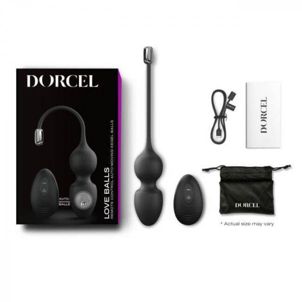 Dorcel Love Balls - mágneses gésagolyó duó (fekete)