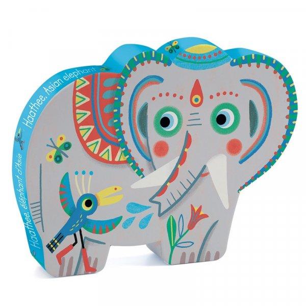 Djeco Formadobozos puzzle - Haathee, Asian elephant - 24pcs