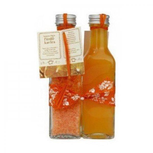 King Glass duó narancs fürdőkristály+habfürdő csomag