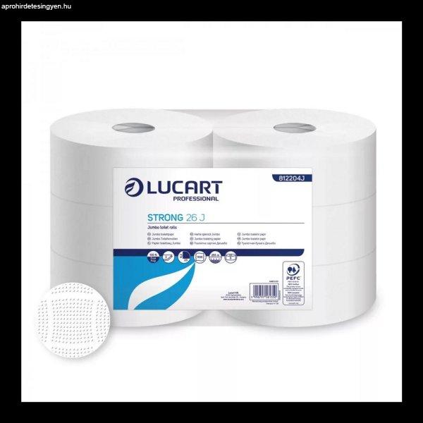 Toalettpapír 2 rétegű közületi átmérő: 26 cm 6 tekercs/csomag Strong 26
J Lucart  _812204J hófehér