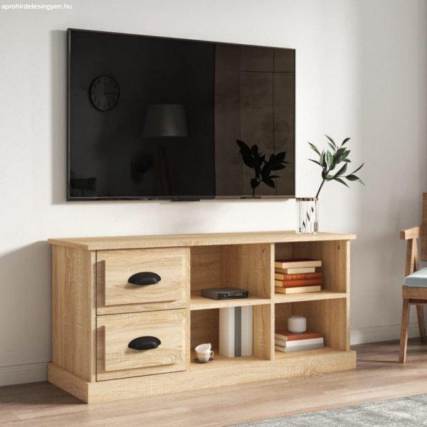 sonoma-tölgyszínű szerelt fa fali TV-szekrény 102x35,5x47,5 cm