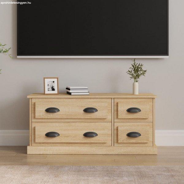 sonoma tölgyszínű szerelt fa TV-szekrény 100x35,5x45 cm