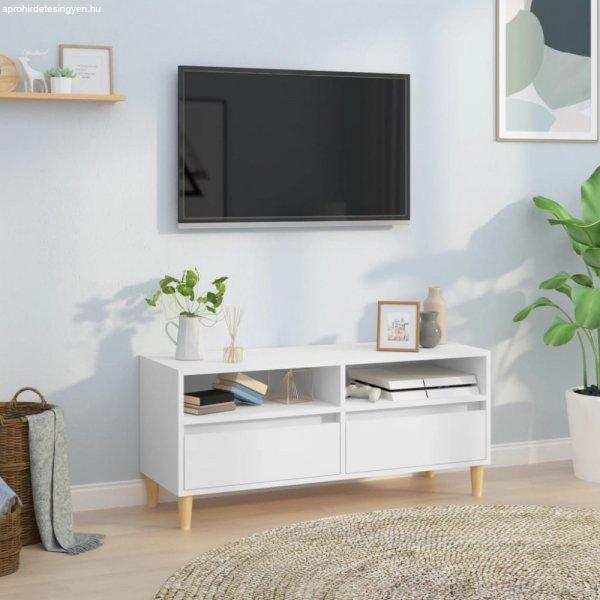 fehér szerelt fa TV-szekrény 100x34,5x44,5 cm