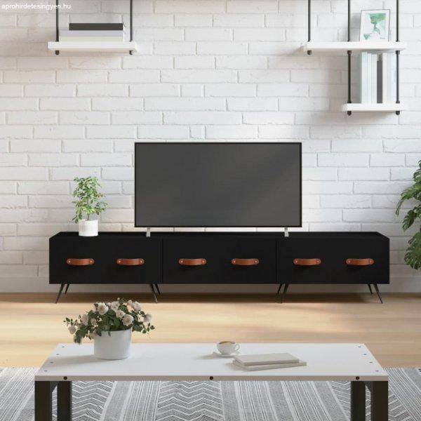 fekete szerelt fa TV-szekrény 150 x 36 x 50 cm
