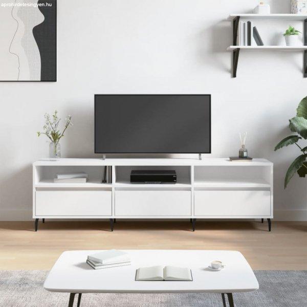 fehér szerelt fa TV-szekrény 150 x 30 x 44,5 cm